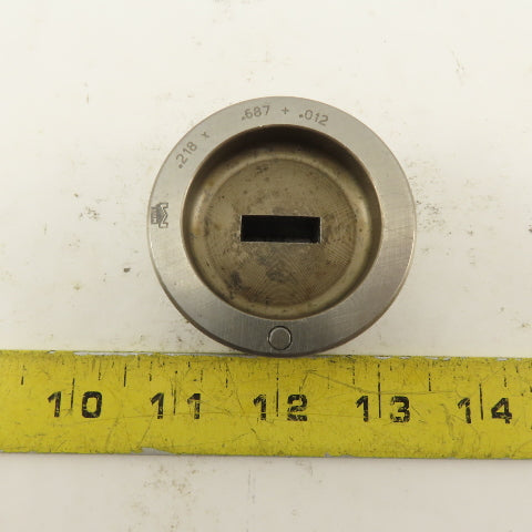 Mate .218 X .687 +.012 Rectangle Hole Die CNC Turret For 2.250 Holder