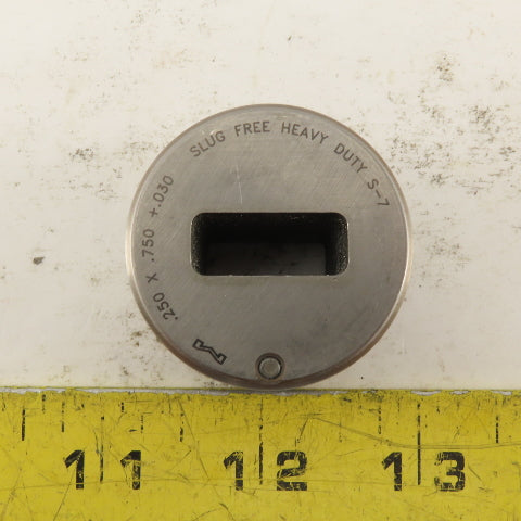 Mate .250 X .750 +.030 Rounded Rectangle Hole Die CNC Turret For 1.5625 Holder