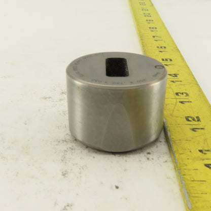Mate .250 X .750 +.030 Rounded Rectangle Hole Die CNC Turret For 1.5625 Holder