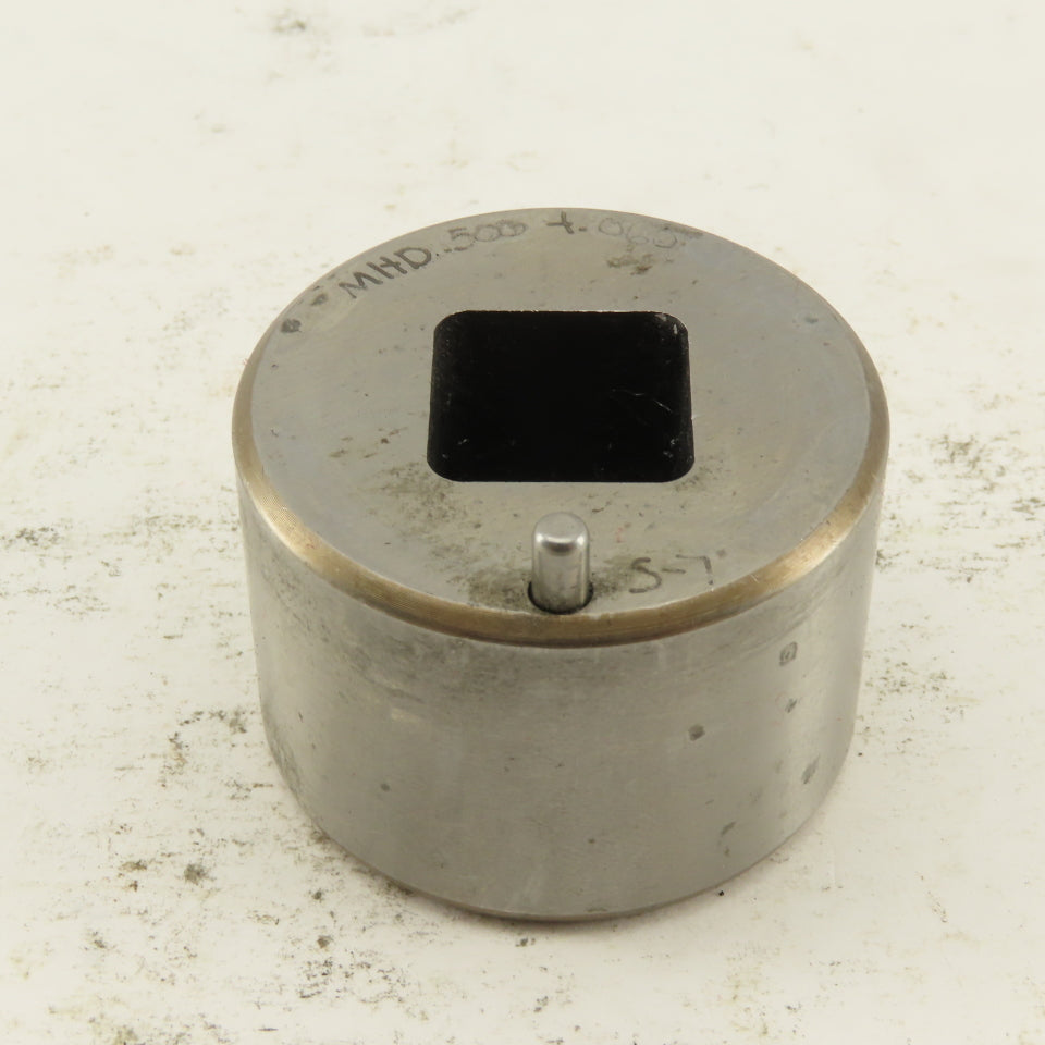 .500  +.060 Rounded Square Hole Die CNC Turret For 1.5625 Holder