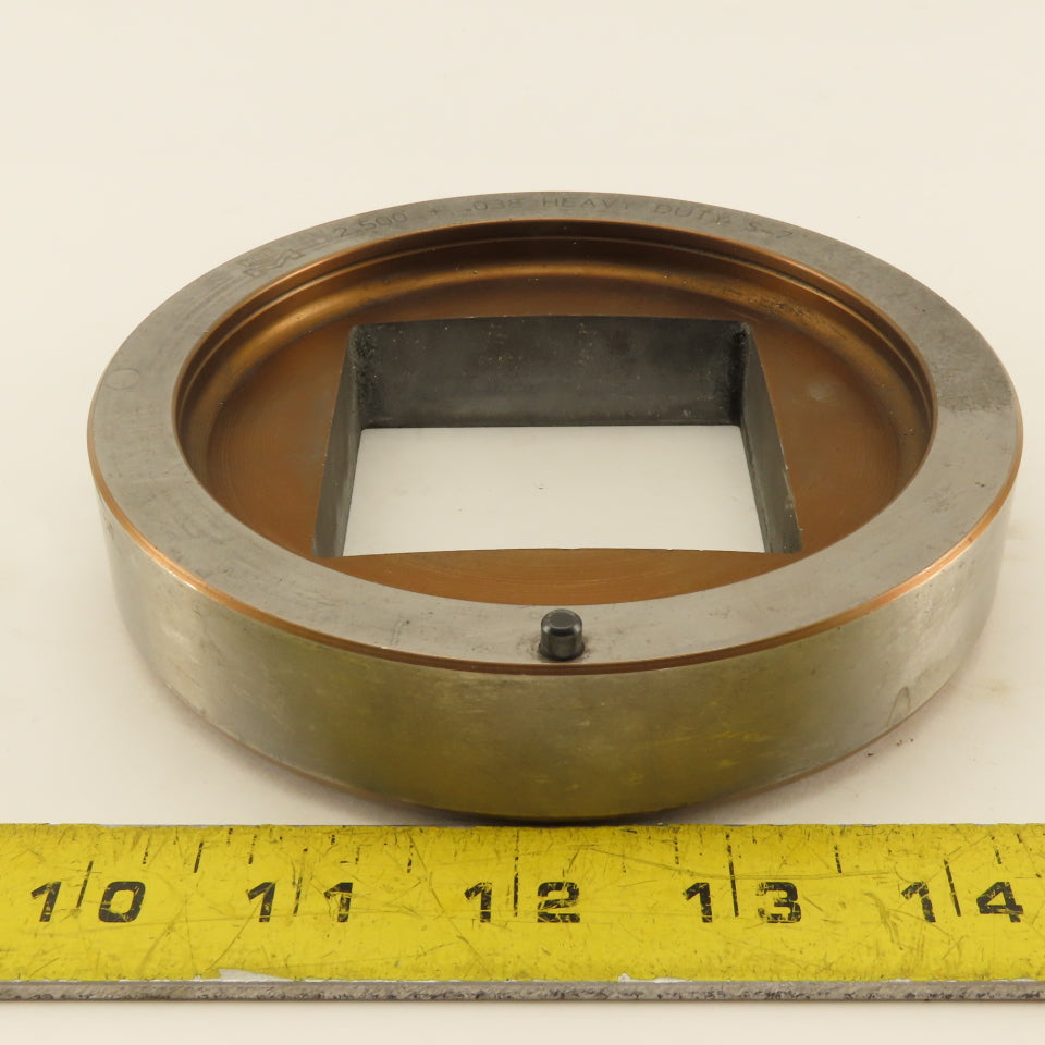 Mate 2.500 +.038 Square Hole Die CNC Turret Heavy Duty For 5.250 Holder