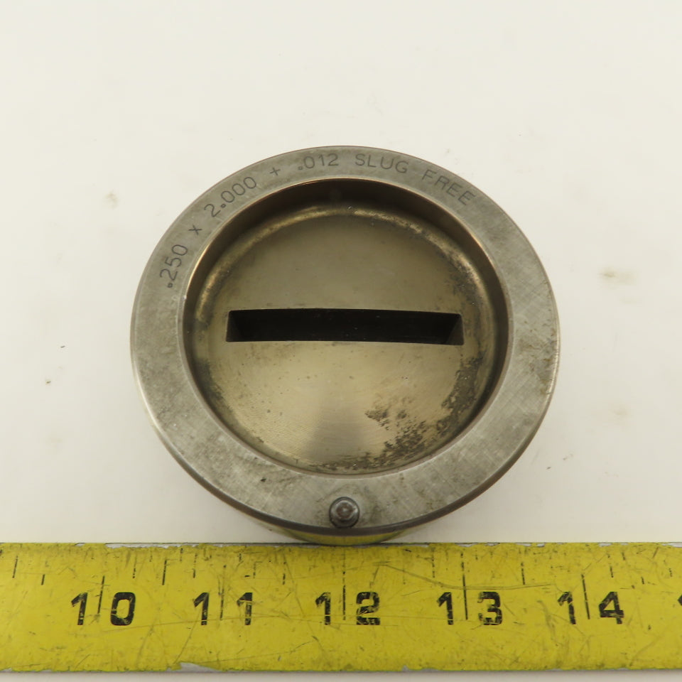 Mate .250 x 2.000 +.012 Rectangle Hole Die CNC Turret Slug Free For 3.500 Holder