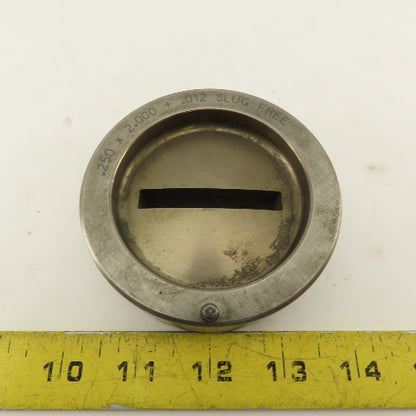 Mate .250 x 2.000 +.012 Rectangle Hole Die CNC Turret Slug Free For 3.500 Holder