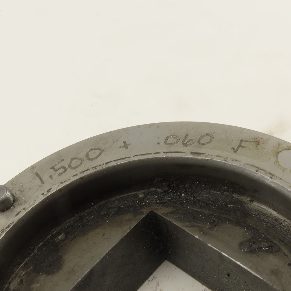 1.500 +.060 Square Hole Die CNC Turret Heavy Duty For 3.500 Holder