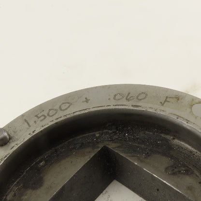 1.500 +.060 Square Hole Die CNC Turret Heavy Duty For 3.500 Holder