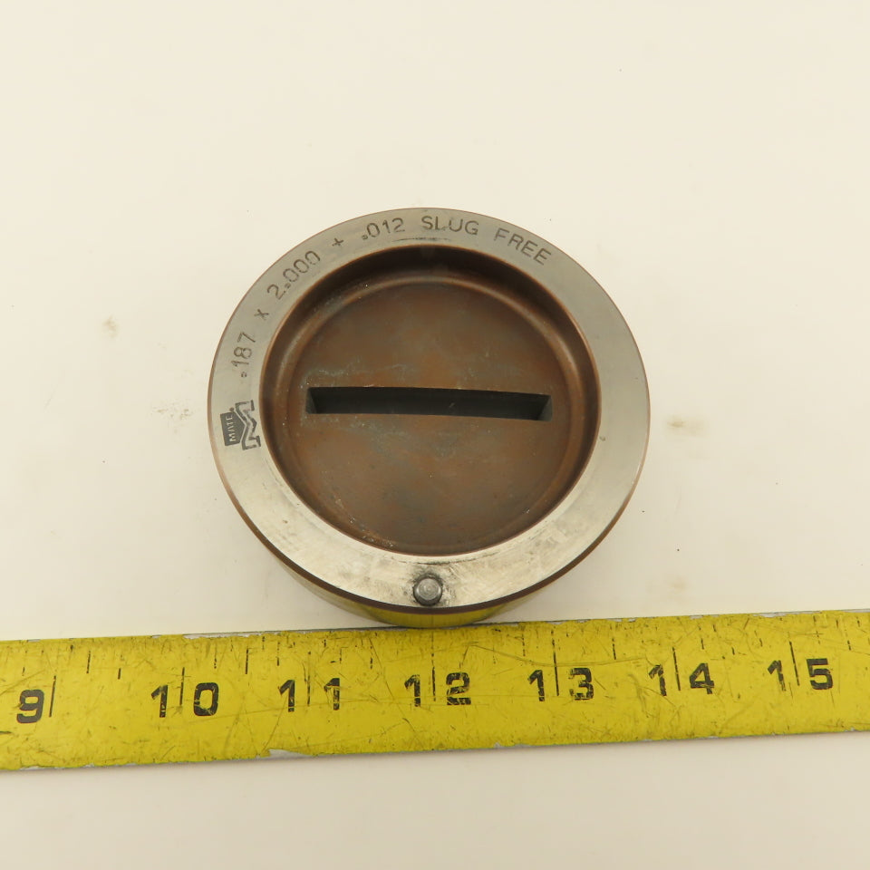 Mate .187 x 2.000 +.012 Rectangle Hole Die CNC Turret Slug Free For 3.500 Holder