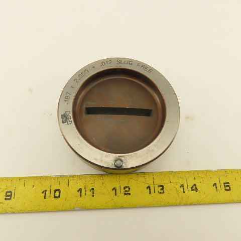 Mate .187 x 2.000 +.012 Rectangle Hole Die CNC Turret Slug Free For 3.500 Holder