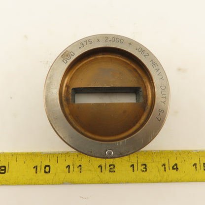 Mate .375 x 2.000 +.062 Rectangle Hole Die CNC Turret Heavy Duty 3.500 Holder