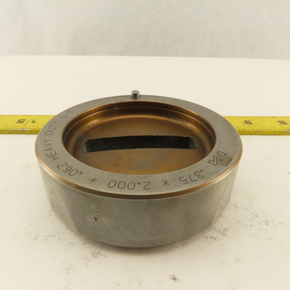 Mate .375 x 2.000 +.062 Rectangle Hole Die CNC Turret Heavy Duty 3.500 Holder