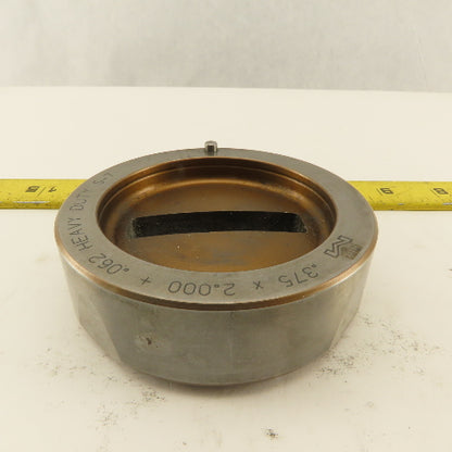 Mate .375 x 2.000 +.062 Rectangle Hole Die CNC Turret Heavy Duty 3.500 Holder
