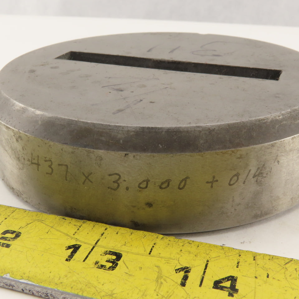 .437 x 3.000 +.014 Rectangle Hole Die CNC Turret Slug Relief For 4.500 Holder