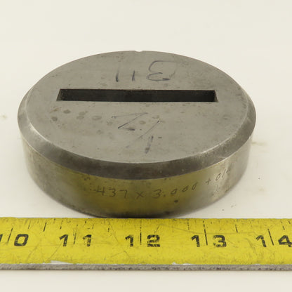.437 x 3.000 +.014 Rectangle Hole Die CNC Turret Slug Relief For 4.500 Holder