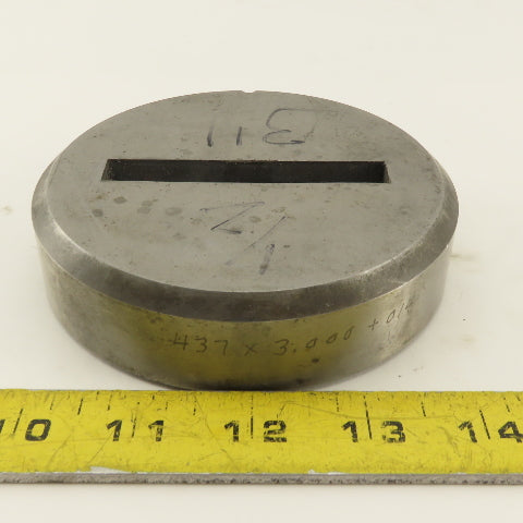 .437 x 3.000 +.014 Rectangle Hole Die CNC Turret Slug Relief For 4.500 Holder