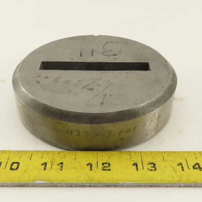 .437 x 3.000 +.014 Rectangle Hole Die CNC Turret Slug Relief For 4.500 Holder