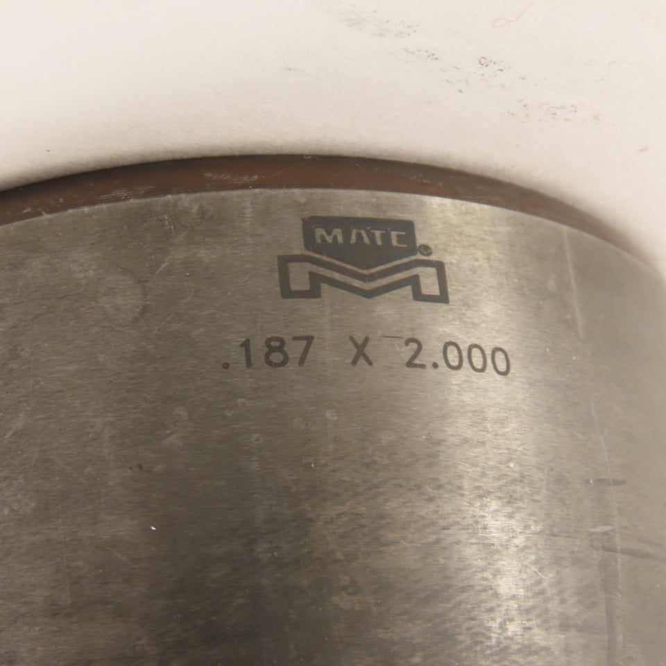 Mate .187 X 2.000 Crowned Slot Slitter Hole Punch CNC Turret 2.500 Holder