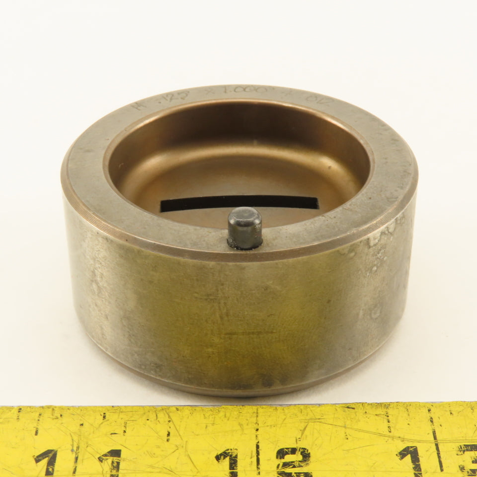 .125 x 1.000 + .012 Rectangle Hole Die CNC Turret Heavy Duty For 2.250 Holder