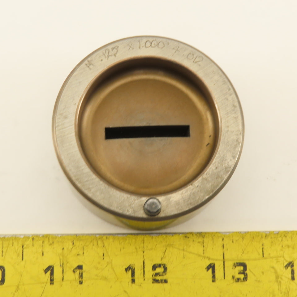 .125 x 1.000 + .012 Rectangle Hole Die CNC Turret Heavy Duty For 2.250 Holder