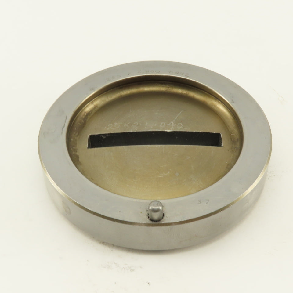 .250 x 2.000 +.042 Rectangle Hole Die CNC Turret Heavy Duty For 3.500 Holder
