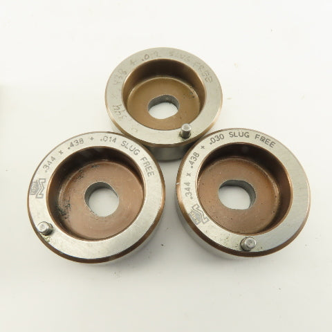 Mate .344 x .448 + Tol Oval Dies Punch For CNC Turret .625 Punch Shank Lot Of 5