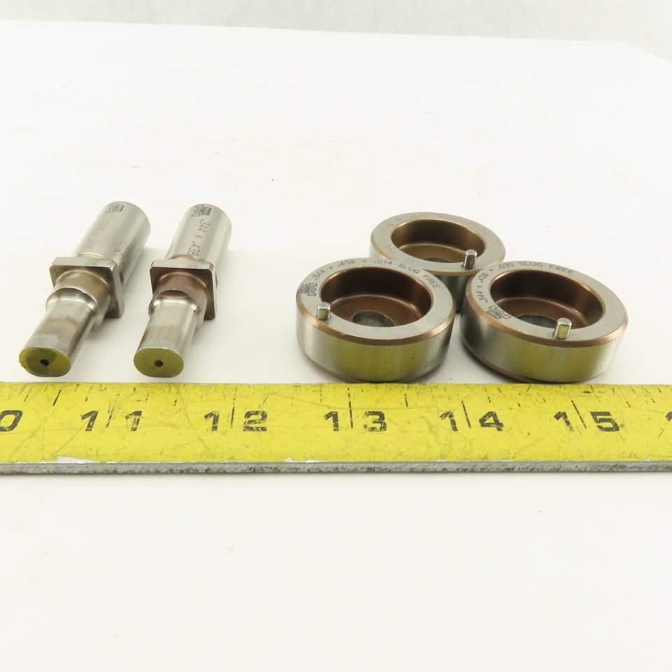 Mate .344 x .448 + Tol Oval Dies Punch For CNC Turret .625 Punch Shank Lot Of 5