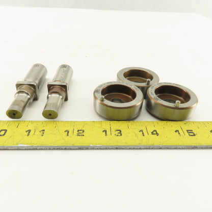 Mate .344 x .448 + Tol Oval Dies Punch For CNC Turret .625 Punch Shank Lot Of 5