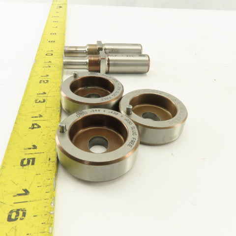 Mate .344 x .448 + Tol Oval Dies Punch For CNC Turret .625 Punch Shank Lot Of 5