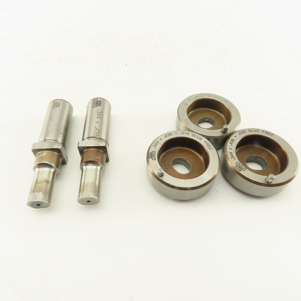 Mate .344 x .448 + Tol Oval Dies Punch For CNC Turret .625 Punch Shank Lot Of 5