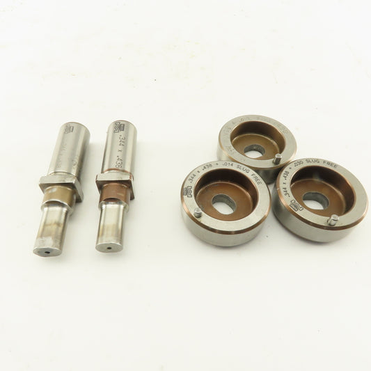 Mate .344 x .448 + Tol Oval Dies Punch For CNC Turret .625 Punch Shank Lot Of 5