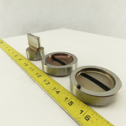 Mate .312 x 2.000 + Tol Oval Die Punch CNC Turret 1.625 Punch Shank Lot Of 3