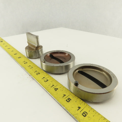 Mate .312 x 2.000 + Tol Oval Die Punch CNC Turret 1.625 Punch Shank Lot Of 3