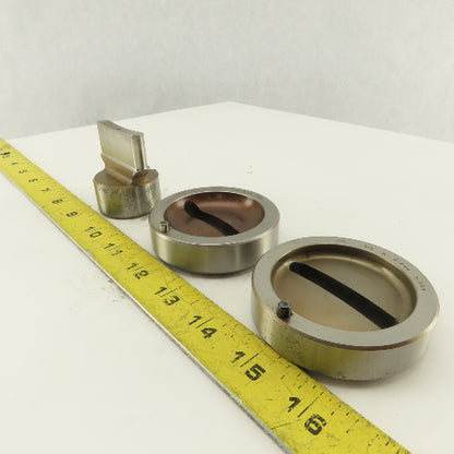 Mate .312 x 2.000 + Tol Oval Die Punch CNC Turret 1.625 Punch Shank Lot Of 3