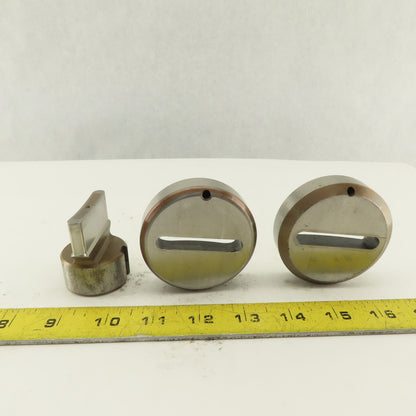 Mate .312 x 2.000 + Tol Oval Die Punch CNC Turret 1.625 Punch Shank Lot Of 3