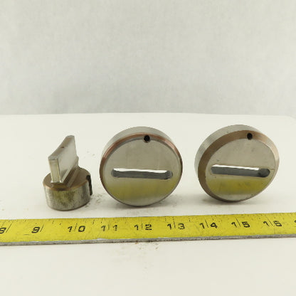 Mate .312 x 2.000 + Tol Oval Die Punch CNC Turret 1.625 Punch Shank Lot Of 3