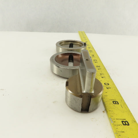 Mate .312 x 2.000 + Tol Oval Die Punch CNC Turret 1.625 Punch Shank Lot Of 3