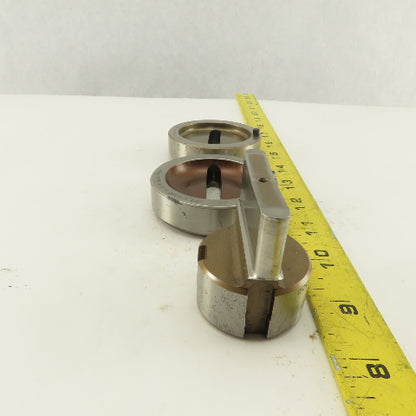 Mate .312 x 2.000 + Tol Oval Die Punch CNC Turret 1.625 Punch Shank Lot Of 3