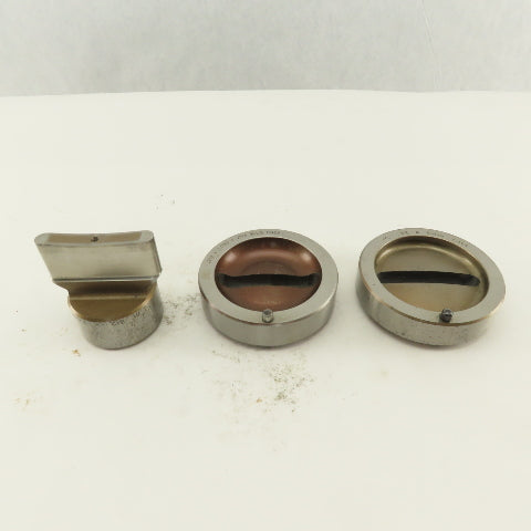 Mate .312 x 2.000 + Tol Oval Die Punch CNC Turret 1.625 Punch Shank Lot Of 3