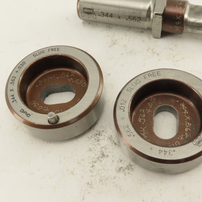 .344 x .562 + Tol Oval Die Punch CNC Turret .625 Punch Shank Lot Of 3