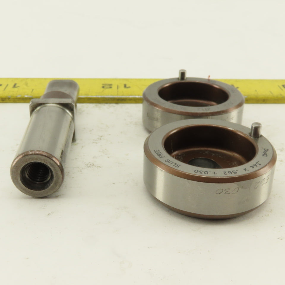 .344 x .562 + Tol Oval Die Punch CNC Turret .625 Punch Shank Lot Of 3