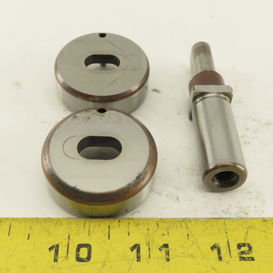 .344 x .562 + Tol Oval Die Punch CNC Turret .625 Punch Shank Lot Of 3