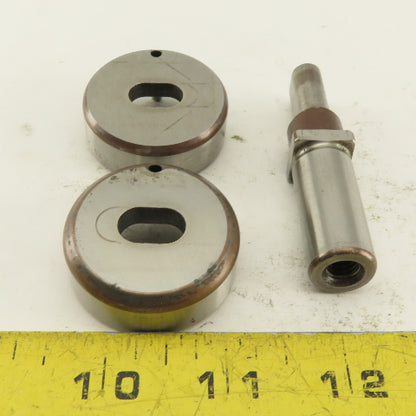 .344 x .562 + Tol Oval Die Punch CNC Turret .625 Punch Shank Lot Of 3