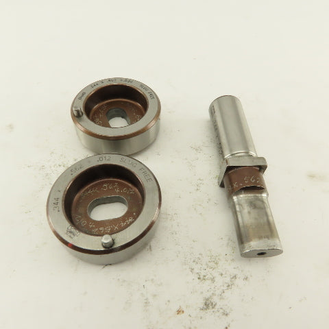 .344 x .562 + Tol Oval Die Punch CNC Turret .625 Punch Shank Lot Of 3