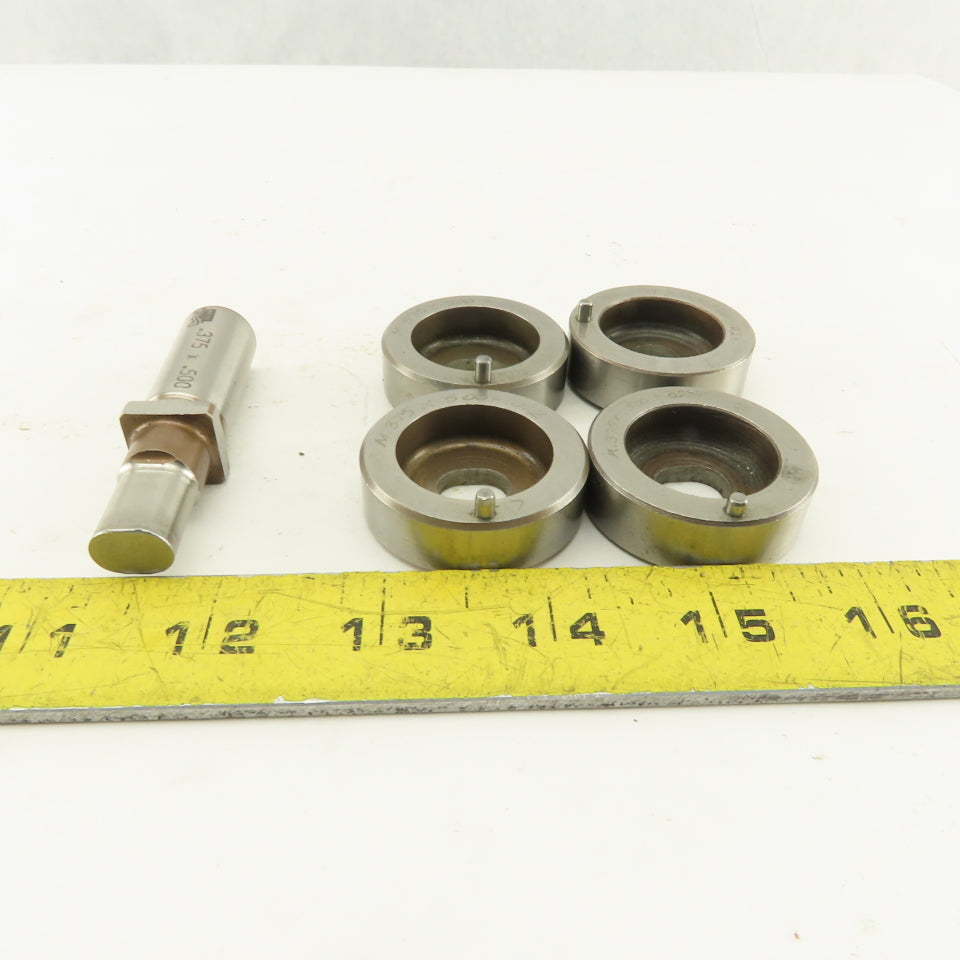.375x .500 + Tol Oval Die Punch CNC Turret .625 Punch Shank Lot Of 5