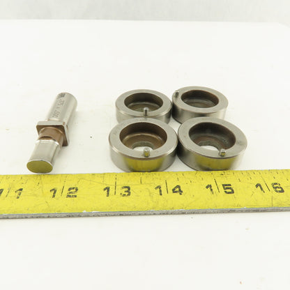 .375x .500 + Tol Oval Die Punch CNC Turret .625 Punch Shank Lot Of 5