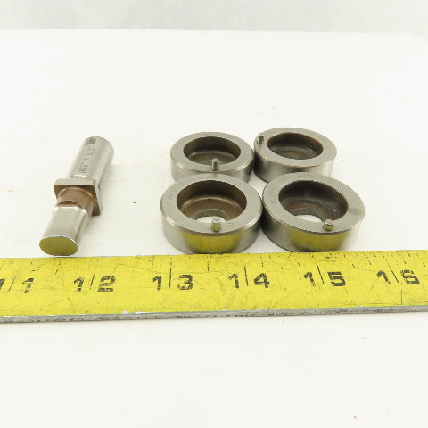.375x .500 + Tol Oval Die Punch CNC Turret .625 Punch Shank Lot Of 5