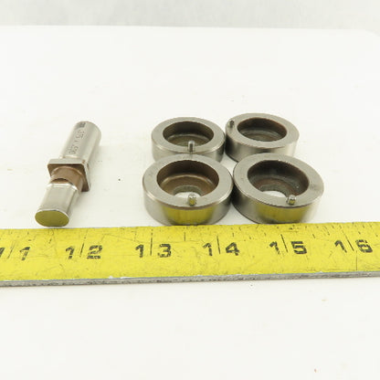 .375x .500 + Tol Oval Die Punch CNC Turret .625 Punch Shank Lot Of 5
