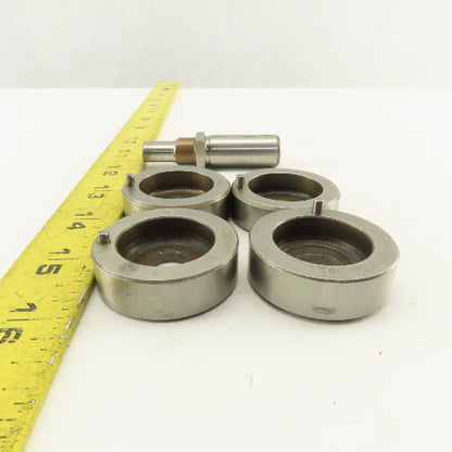 .375x .500 + Tol Oval Die Punch CNC Turret .625 Punch Shank Lot Of 5