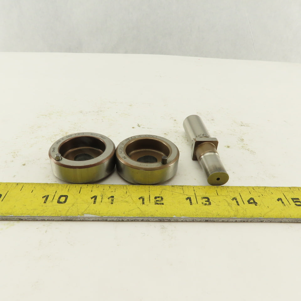 .406 x .500 + Tol Oval Die Punch CNC Turret .625 Punch Shank Lot Of 3