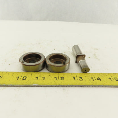 .406 x .500 + Tol Oval Die Punch CNC Turret .625 Punch Shank Lot Of 3