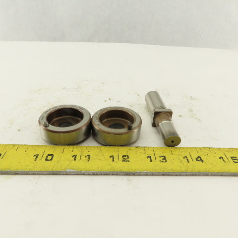 .406 x .500 + Tol Oval Die Punch CNC Turret .625 Punch Shank Lot Of 3