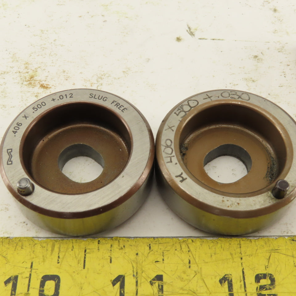 .406 x .500 + Tol Oval Die Punch CNC Turret .625 Punch Shank Lot Of 3